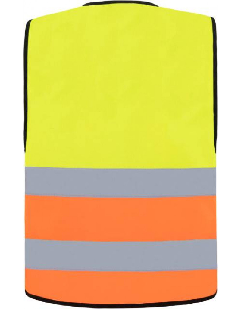 Vestă de lucru cu fermoar și elemente reflectorizante